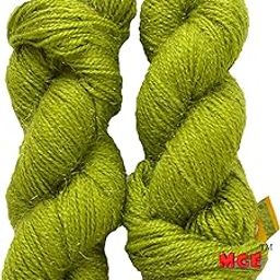 Vardhman RABIT Excel Light Green 300 gm Wool Hank Hand Knitting Wool/Art Craft Soft Fingering Crochet Hook Yarn, Needle Acrylic Knitting Yarn Thread Dyed by Vardhman-25