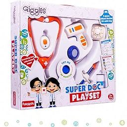 Giggles Funskool Super Doctor PlaySet, Realistic Pretend Play Medical Kit Toy for Kids, Encourages Learning & Development, Fun Activity for Babies, Multicolour, Gift Set for Kids, Age 3+ Years-42