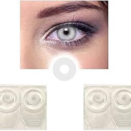 WHITE MD SPARKLE 2 PAIR MONTHLY CRAZY CONTACT LENS/HORROR LENS WITH CASE, LENS HOLDER AND 50 ML SOLUTION (PACK OF 2 PAIR)-image-73