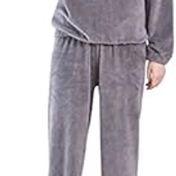Women's Wool All Over Printed Top And Pyjama Set Pack Of 1 (UK_PYSET_18OCT_P03_Grey_Free Size)-image-5