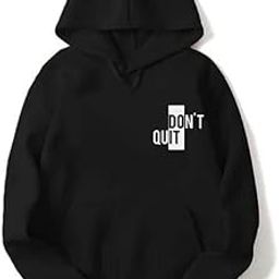 Women 's Casual Hooded Neck Regular Fit Fleece Don't Quit Printed Hoodie for Winters Wear (M (P-400)-image-33