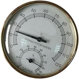 ELBME® Metal Sauna Hygrothermograph Thermometer Hygrometer Sauna Room Accessory-30