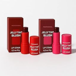 Kamz Beauty PINK AND RED Jelly Blush Tint – Hydrating & Lightweight Cream Blush for Cheeks & Lips, Long-Lasting, Blendable Matte Finish Multipurpose...-image-107