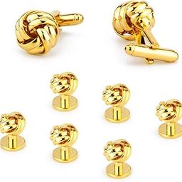 UJOY Cufflinks and Tuxedo Studs Set Fashion Accessories for Men in Gift Box-2