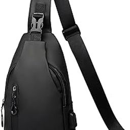 Versatile Lightweight Nylon Chest Bag for On-The-Go Convenience for Boy Men Unisex, Chest Bag for Travel Enthusiasts Bag (Black)-image-53