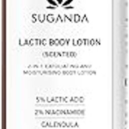 SUGANDA SKINCARE 5% Lactic Acid Scented Exfoliating Body Lotion | Moisturizer with Niacinamide, Shea Butter & Calendula Oil | for Strawberry Skin, Improving Skin Texture & Brightening (200Ml)-1