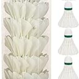 NRG Feather Plastic Badminton Shuttlecock Pack of 6(White)-picture-19