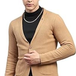 Mens Self Design V Neck Full Sleeve Coat (1239388KC)-image-19
