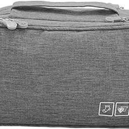 Travel 3 Layer Bag Toiletry Clothing Storage Organiser for Cloths | Portable Multipurpose Makeup Cosmetic Bag Grey for Girls and Women Pack of 1-image-89