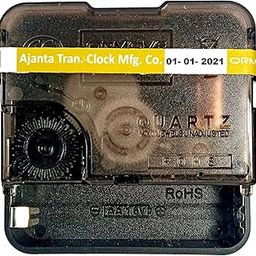 Yaksa Ajanta Mfg. Plastic Battery Operated Ticking Wall Clock Movement Machine (Without Needles), Black (YKSCM-08)-26