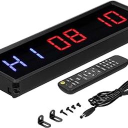 Count Down Stopwatch, Wall-Mounted Workout Timer Multifunction 5V 2A for Individual Fitness Training for Group Training-22