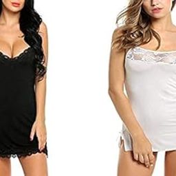 Women's Babydoll Lingerie Nightwear Sleepwear Innerwear Bra with Panty Set, Combo Pack of 2-picture-23