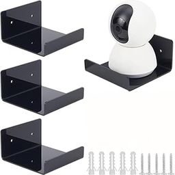 CRUTO Wall Mounted Floating Shelf,Stand,Rack,Wi-fi Camera,Bluetooth Speaker,Webcam,Mesh Router,Photo Frames,Planter Pot Holder (Rectangular Shelf, 4 X 4 X 2 INCH - Pack of 4)-image-39