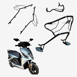 Favourite Auto Accessories Simple One & Simple Dot One Combo Accessories Kit – Foldable Footrest, Buddy Step, Middle Crash Guard, and Mud Guard-picture-23
