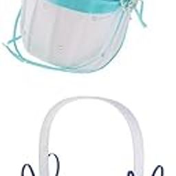 2Pieces Satin Wedding Flower Girl Basket Double Heart Rhinestone Decorations-image-62