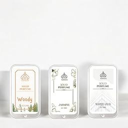 Kankshi White OUD Solid Perfume Pack of 3 | Jasmine & Woody Scents | | Long Lasting Daily Use | Solid Perfumes for Men & Women | Ideal for Daily Freshness-image-67