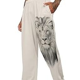 Trendy Printed Cotton Blend Relaxed Fit Active/Casual Travel Wear Trackpants/Lowers for Men-image-10