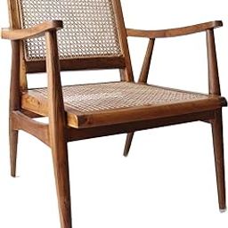 MAHIMART & HANDICRAFTS Sheesham Wood Rattan Wicker Cane Chair | Stylish Multipurpose Wooden Chair for Living Room, Dining Room, Bedroom, Study Room, Lounge and Home Décor Furniture-9