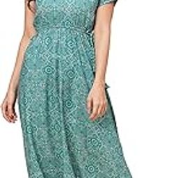 Women Blue Allover Printed Cowl Dhoti Jumpsuit-picture-34