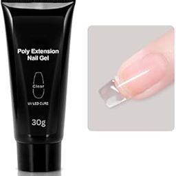 MeeTo Clear Poly Gel Nail Gel Extension 30g Quick Upgrade Builder Gel for Beginner & Professional Nail Art Salon DIY at Home Women & Girls Pack Of 1-picture-19