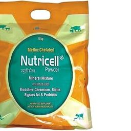 Nutricell Vet Powder Mineral Mixture Enriched with Bioactive Chromium,Biotin, Bypass Fat & Probiotic Animal Feed Supplements Cow,Calf,Buffalo,Goat & Sheep (5Kg)-image-23