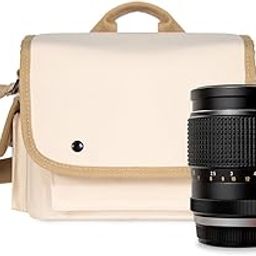 Camera Bag for DSLR, Small Canvas Backpack, Large Capacity, Black-81