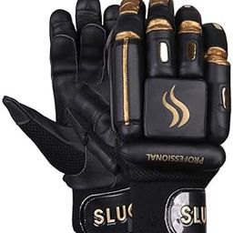SLUGGER Professional Men's Cricket Batting Gloves Right Handed | Lightweight Lovelon Leather Design | Enhanced Grip & Protection | Right Hand | Black | Men’s Size-image-15