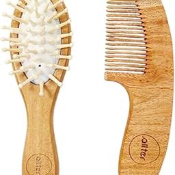 .allter Baby Paddle Brush & Neem Comb – Set of 2 | Gentle Detangling & Massage Combo | Wooden Comb & Bamboo Bristle Massage Brush for Newborn & Toddlers-image-42