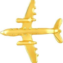 Small Aeroplane Shape Lapel Pin Brooch with Gold Plating for Men (BP1101183G)-image-3