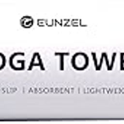 Eunzel Hot Yoga Towel - Microfiber Non Slip Yoga Mat Towel with Grip Dot Sweat Absorbent Towel for Hot Yoga, Pilates and Fitness 72" x 24", Blue/Orange-picture-2