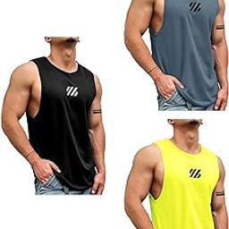 Jump Cuts Mens Printed Sleeveless Polyester Gym Fit Combo Vest Pack of 3-image-44