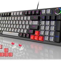 OMIRA game keyboard,RGB game mechanical keyboard,wired keyboard,innovative 98 key layout,full key no punch,USB port,11 kinds of equivalent free switching,human engineering design-98 key-image-76