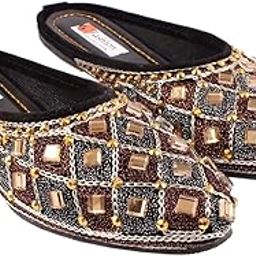 Women's Synthetic Leather Embroidered Mojari Jutti-image-92