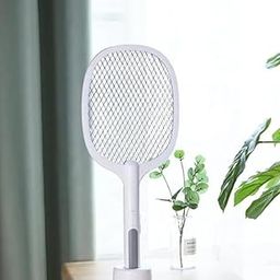 SS Premium Collection Rechargeable Mosquito Bat/Swatter with UV Light & Base Stand | High-Performance Mosquito and Bug Killer with Lithium Battery | Electric Racket for Indoor & Outdoor Use-image-87