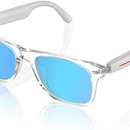 Smart Glasses - Bluetooth Glasses for Men & Women, Touch Control, Outdoor UV Protection and Voice Control, Hands-Free Calls (Mirror Blue Lens)-picture-16