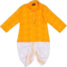 Baby Boys Full Sleeves Soft Cotton Kids Dhoti Kurta Dress Baby Kids Ethnic Wear Pure Cotton Dhoti Kurta Set For Boys - Traditional Dress for Baby Boys-image-20