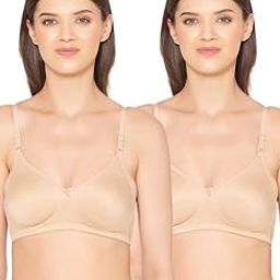 Women’s Pack of 2 Cotton Rich Non-Padded Wireless Smooth Super Lift Full Coverage Bra (COMB01)-29