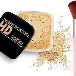 Natural Glow Face Matte Loose Powder for Women | Lightweight Long-Lasting Setting Powder for Oily & Dry Skin | Shine Control, Smooth Finish, Makeup Fixing Loose Powder for Daily Use | Translucent Mattifying Powder for Face Makeup | Sweat-Resistant Oil-Free Compact Finish with Makeup Brush Combo | Ivory Colour-image-60