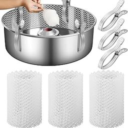 Juexica 3 Set Cotton Candy Mesh and Clip Stabilizer Kit Include 3 Pcs Cotton Candy Meshs and 12 Pcs Clip Stabilizers Cotton Candy Supplies Candy Making Accessories Compatible with Cotton Candy Machine-12