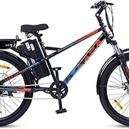 Motovolt Kivo Lite Electric Cycle | 75 Km Mid Range | Removable Li-Ion 12 AH Battery (IP65) | 110 Kg Payload |250W BLDC Motor | Disc Brakes (F&R) | Front Spring Suspension |Solid Black-picture-14