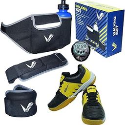 Gowin Badminton Shoe Power Black/Yellow Size-8 with Verified Walking Set-image-97