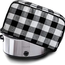 Slow Cooker Cover Compatible with Crock-Pot and Hamilton Beach 6-8 Qt, Dust Cover with Mesh Pocket for Accessories-27