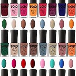 Volo Shine Bright Glossy Nail Polish Combo Set of 24 Nail Paint (Multicolor) 168 ML-image-79