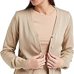 amazon brand - symbol Women's Long Sleeves Acrylic V Neck Regular Fit Cardigan Sweater-picture-17