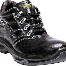 HILLSON Clawz Safety Shoe for Men CL-04 | Most Comfortable Industrial Footwear with Orthobounce in-Socks, Dual Density Sole, Steel Toe Protection, Heat, Water & Oil Resistant | Size 09 India/UK Black-image-56
