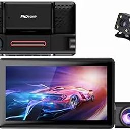 Car DashCam, 3 Channel, 4-inch Display, 1080P WDR, Loop Recording with Microphone-image-48