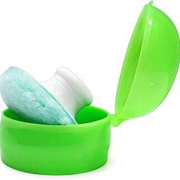 Soft Baby Powder Puff with Box Holder | BPA-Free Talcum Container for Newborns & Kids | Gentle Skin Touch | Portable Baby Grooming Puff Case | Safe Powder Dispenser for Infant Use | Baby Powder Kit-20