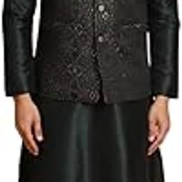 Men's Kurta Churidar Pyjama with Nehru Bandhgala Jacket-image-12