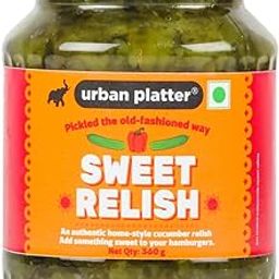 Urban Platter Sweet Relish, 360g [ Tart, Sweet & Salty Topping for Hot Dogs & Sandwiches]-image-44