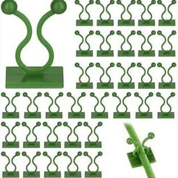 30 pcs Plant Climbing Fixing Wall Clips for Live Money Plant Leaf Organizer, Wall Support Creepers Widely Used for Plants Holder - Self Adhesive Plant Vine Backed Twist Clips (Green/Pack of 30)-17